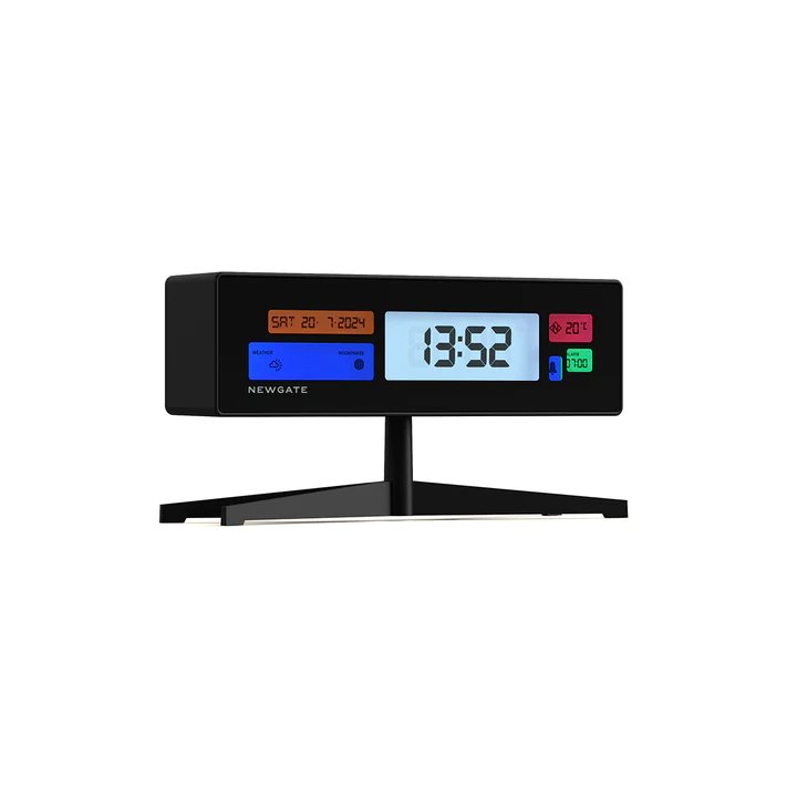 Newgate Supergenius LCD Alarm Clock - Black