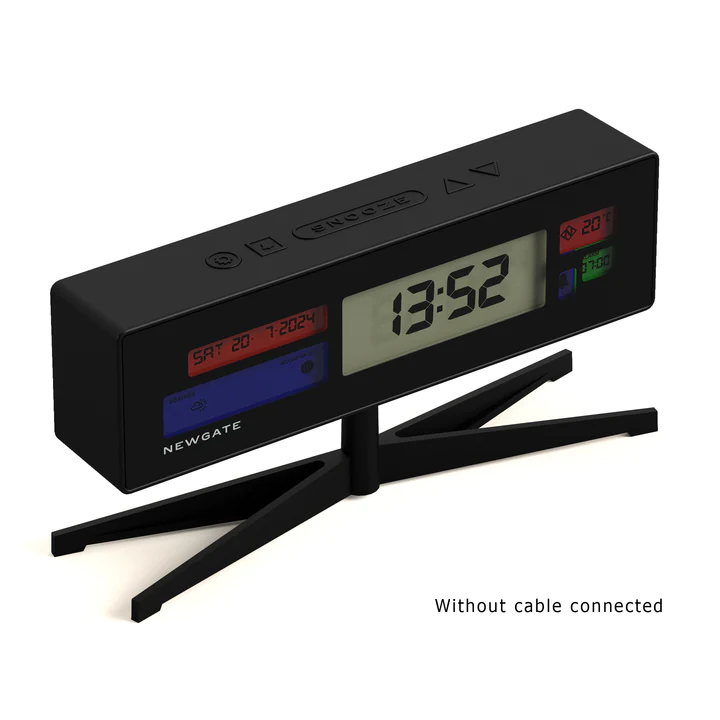 Newgate Supergenius LCD Alarm Clock - Black