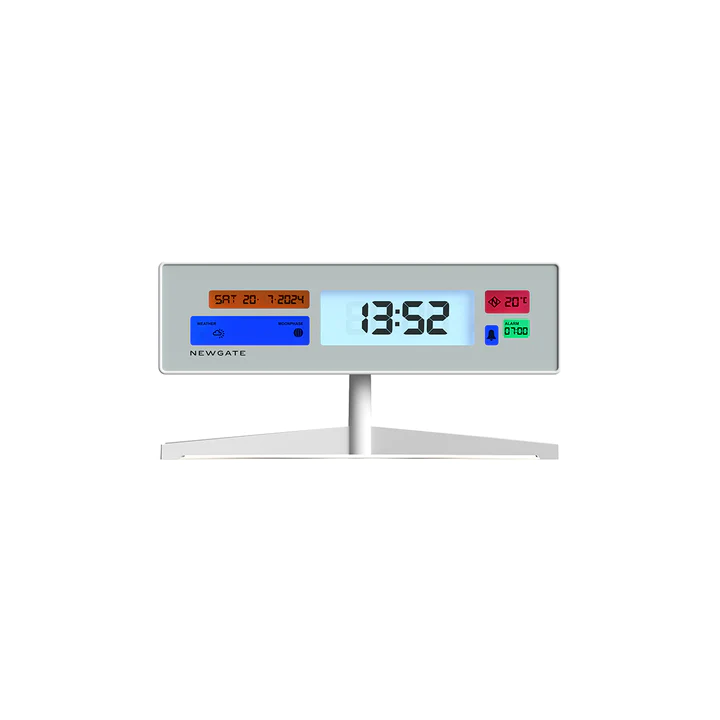 Newgate Supergenius LCD Alarm Clock - White