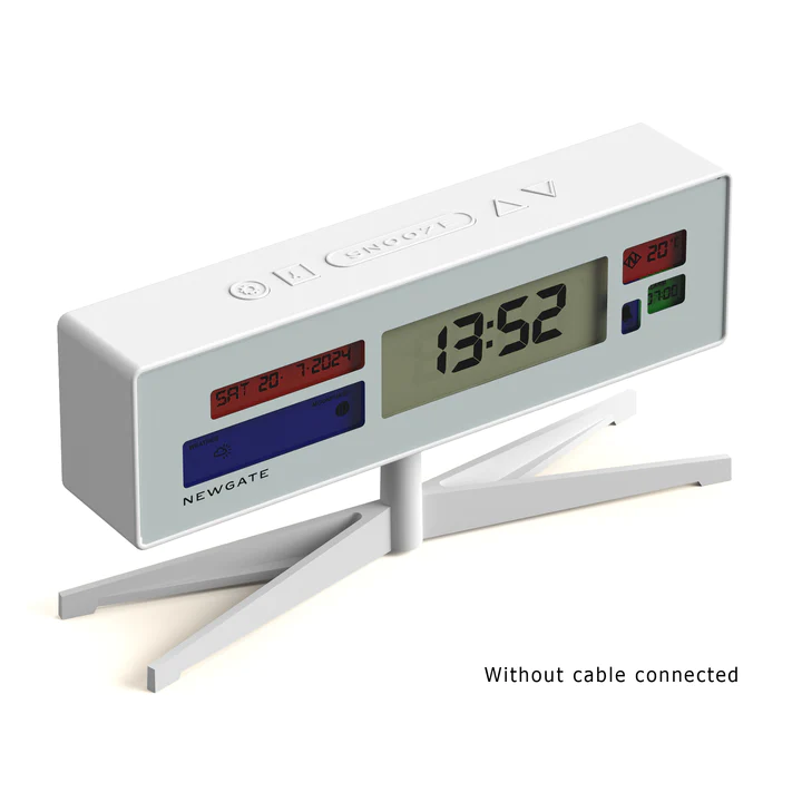 Newgate Supergenius LCD Alarm Clock - White