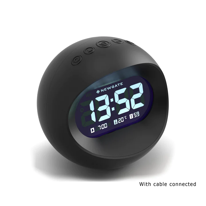 Newgate Centre of the Earth LCD Alarm in Black