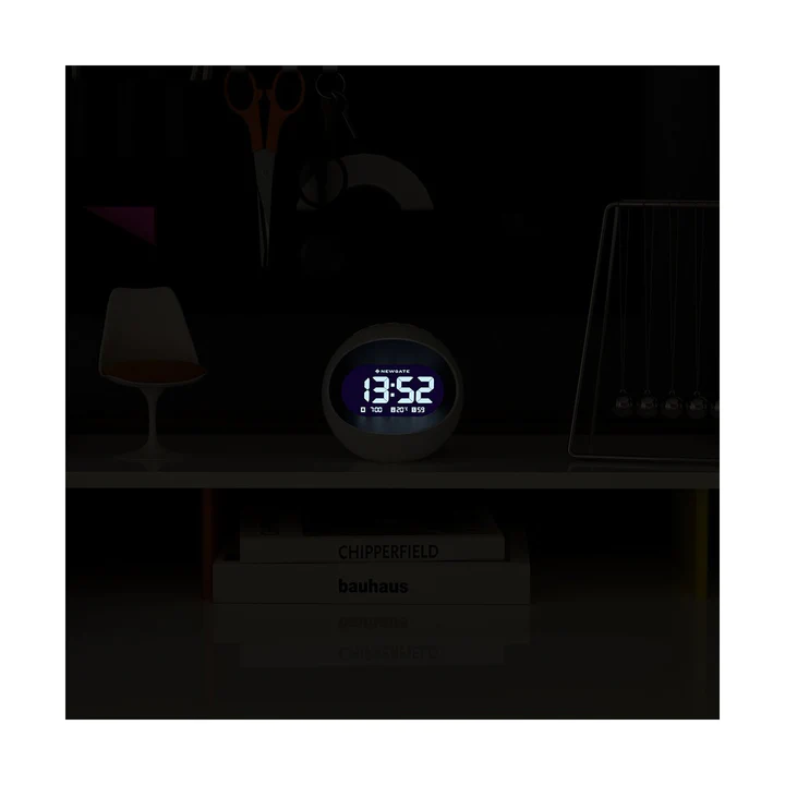 Newgate Centre Of The Earth LCD Alarm Clock - White