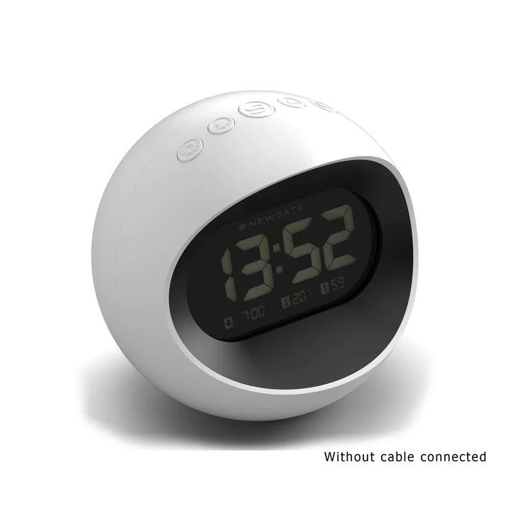 Newgate Centre Of The Earth LCD Alarm Clock - White