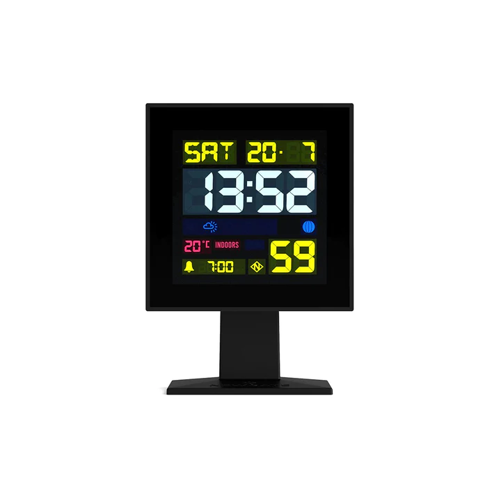 Newgate Monolith LCD Alarm Clock - Black