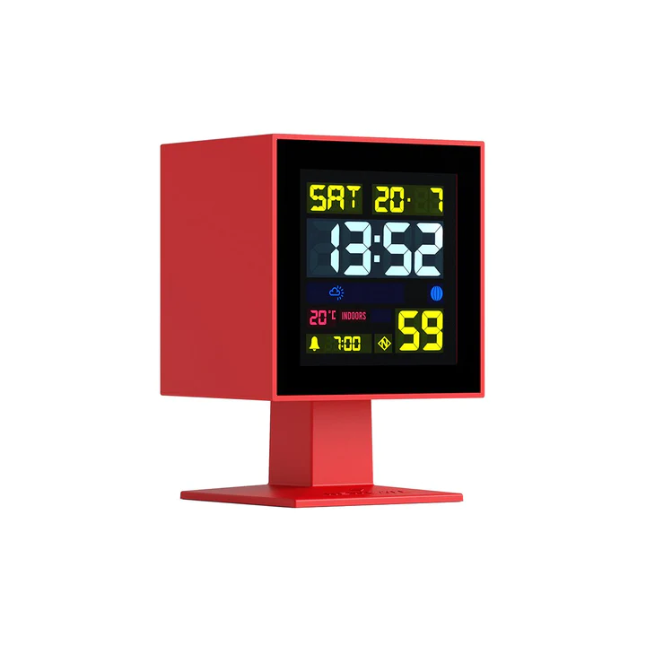 Newgate Monolith LCD Alarm Clock - Red