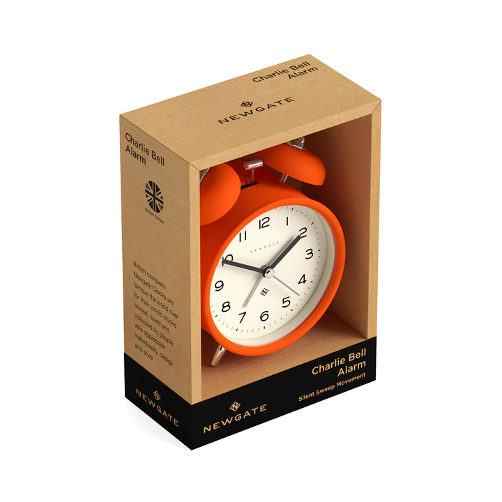 Newgate Echo Alarm Clock in Orange