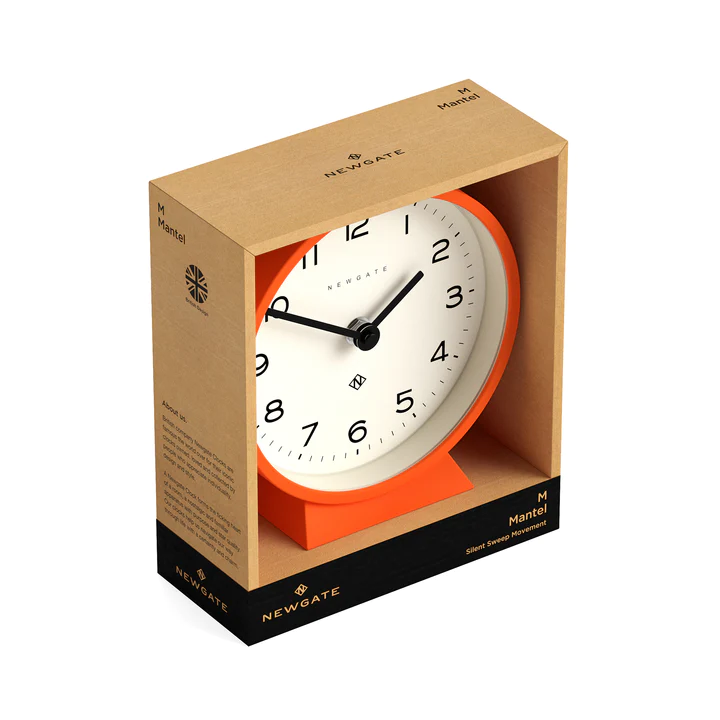 Newgate M Mantel Echo Clock in Orange