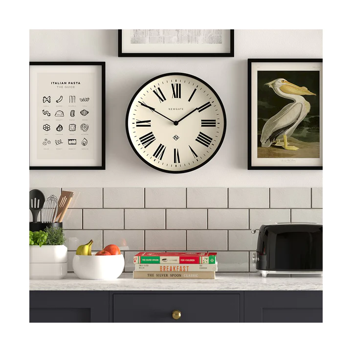 Newgate Number Three Italian Wall Clock - Black