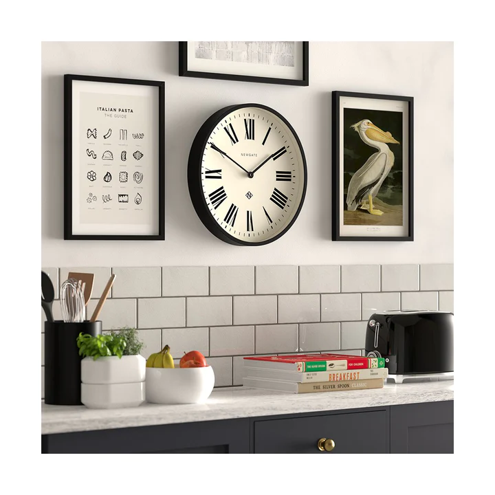 Newgate Number Three Italian Wall Clock - Black