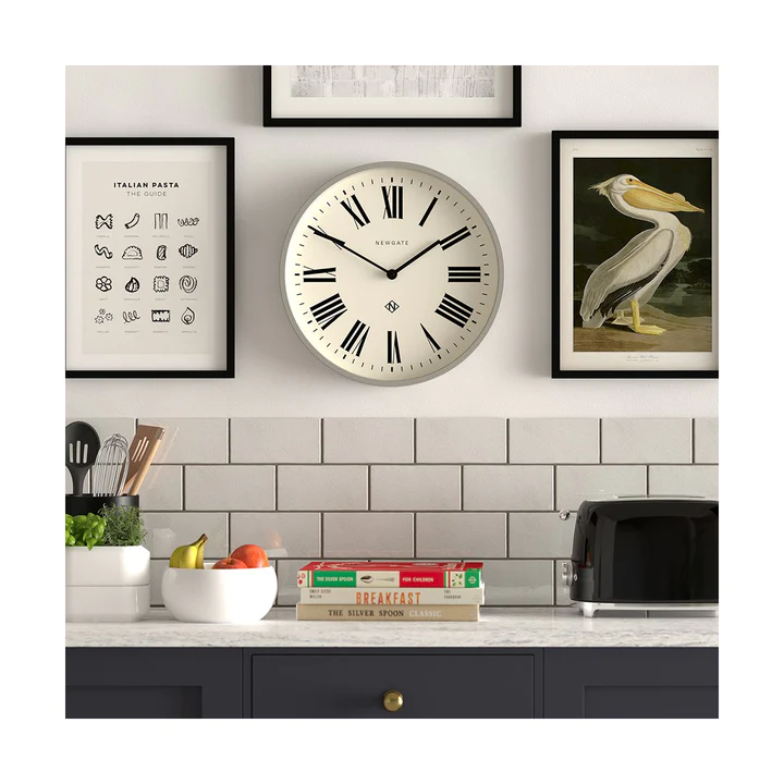Newgate Number Three Italian Wall Clock - Grey