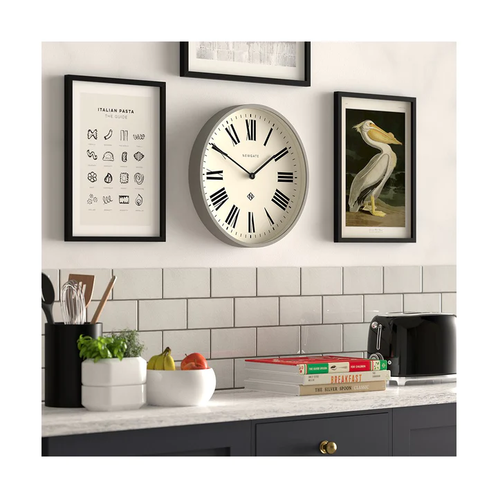 Newgate Number Three Italian Wall Clock - Grey