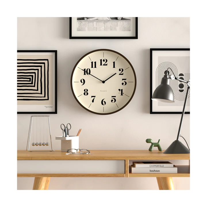 Newgate Mr Clarke Wall Clock - Dark Wood / Hopscotch