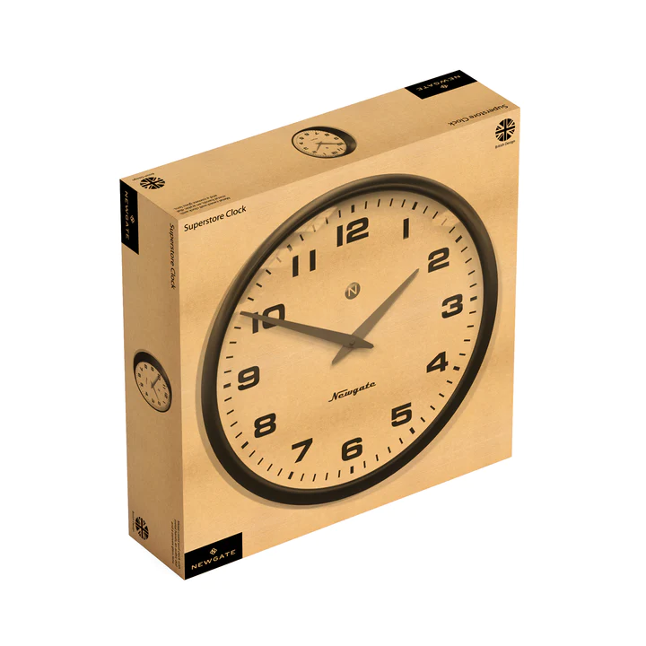 Superstore Wall Clock Alpha Dial - Black