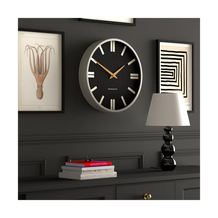 Newgate Universal Wall Clock Plaza Dial - Grey