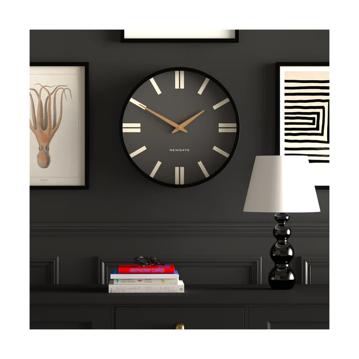 Newgate Universal Wall Clock Plaza Dial - Black