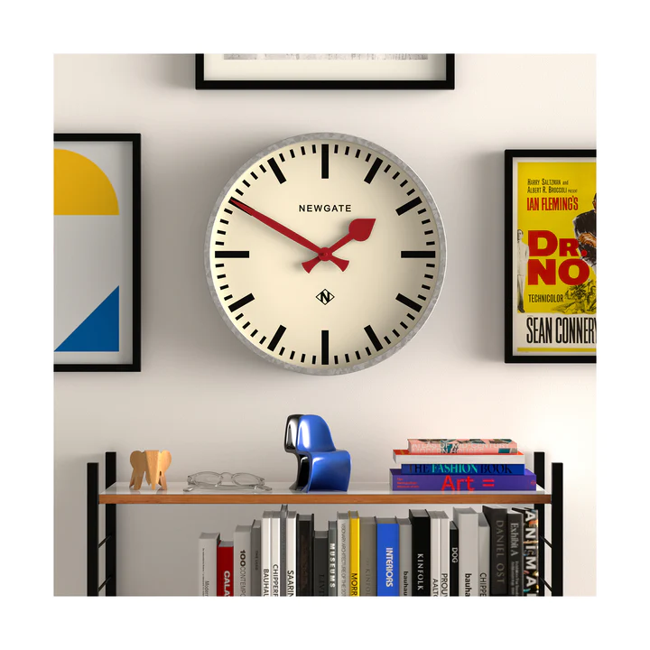 Newgate Universal Wall Clock Railway Dial - Galvanised