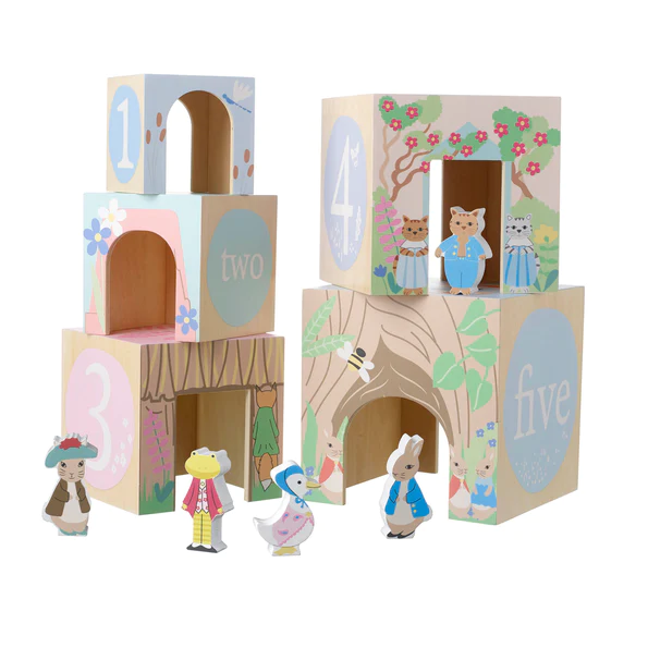 Peter Rabbit Wooden Stacking Cube