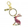 Joules Caroline Gardner Mono Checkmate Hearts Sausage Dog Keyring