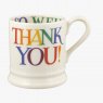 Emma Bridgewater Rainbow Toast Thank You 1/2 Pint Mug