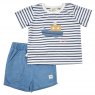 Albetta Boat Applique Short Set 6-12months