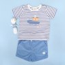 Albetta Boat Applique Short Set 6-12months