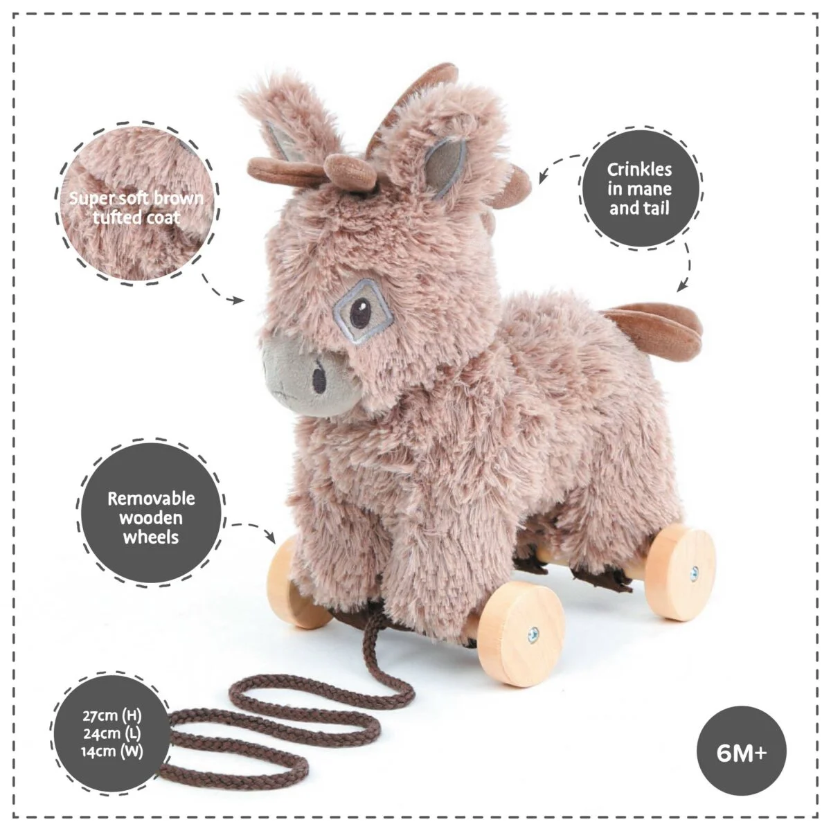 Norbert Donkey Pull Along Toy