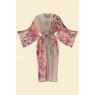 Powder Orchid & Iris Kimono Gown Coconut