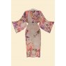 Powder Orchid & Iris Kimono Gown Coconut