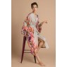 Powder Orchid & Iris Kimono Gown Coconut