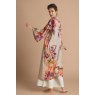 Powder Orchid & Iris Kimono Gown Coconut