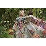 Powder Orchid & Iris Kimono Gown Coconut