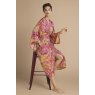 Powder Tropical Toile Kimono Gown Pineapple & Raspberry