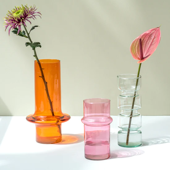 Urban Nature Culture Vase Recycled Glass Pink