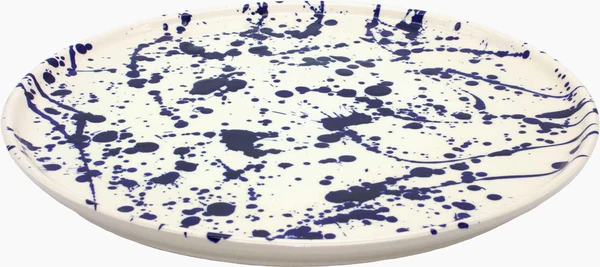 Ivanros Blue Splatter Round Serving Platter