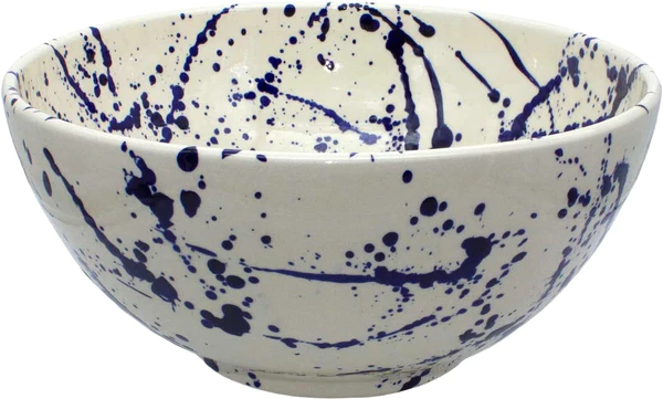 Ivanros Blue Splatter Deep Serving Bowl