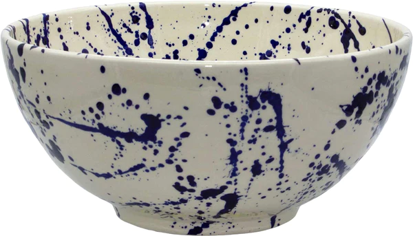 Ivanros Blue Splatter Deep Serving Bowl