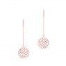 Tipperary Crystal Bee Rose Gold Circle Chain Earrings