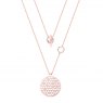 Tipperary Crystal Bee Rose Gold Circle & CZ Pendant