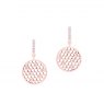 Tipperary Crystal Bee Rose Gold Circle Earrings