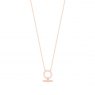 Tipperary Crystal Circle Bar Pendant Rose Gold