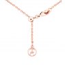 Tipperary Crystal Black Bar & Circle Pendant Rose Gold