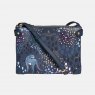 Sara Miller Midnight Leopard Zip Top Crossbody Bag