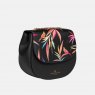 Sara Miller Black Bamboo Half Moon Crossbody Bag