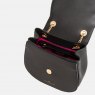 Sara Miller Black Bamboo Half Moon Crossbody Bag