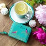 Sara Miller Green Birds Small Zip Purse