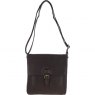 Ashwood Dean Small Leather Messenger Bag Brown