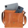 Ashwood Dean Small Leather Messenger Bag - Tan