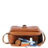 Ashwood Row Mens Leather Toiletry Wash Bag Tan