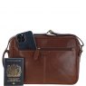 Ashwood Leather Cross Body Handbag Chestnut Tan Large