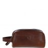 Ashwood Leather Wash Bag Chestnut Tan